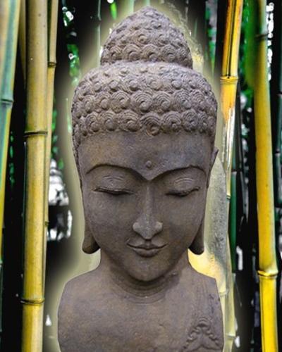 Steinfigur Buddha aus Basanit 