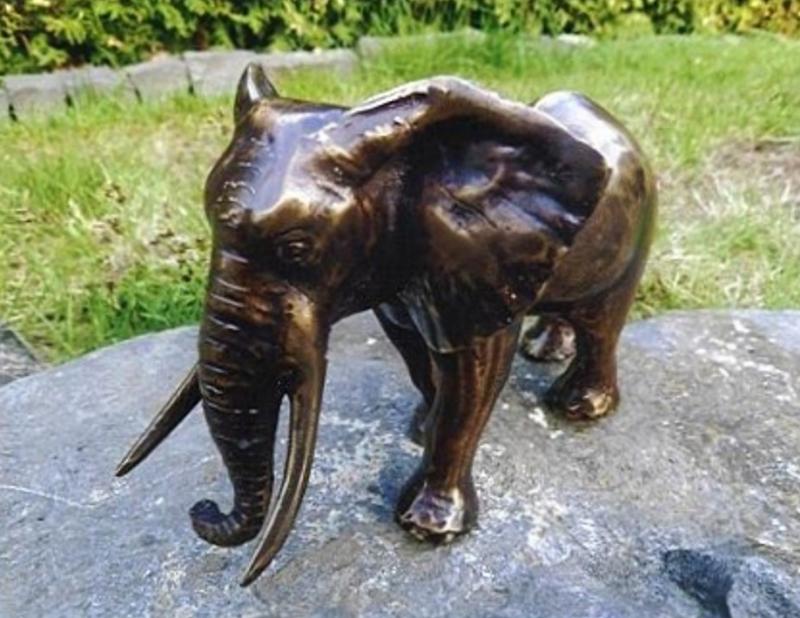 Bronzefigur-Elefant klein