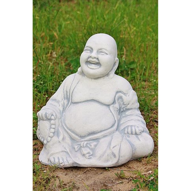 Steinfigur fröhlicher Buddha 
