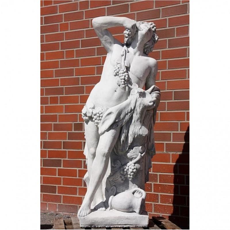 Steinfigur Bacchus Gott des Weines groß