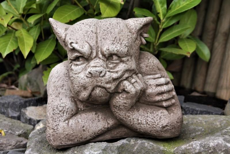 Fensterhocker-Skulptur 'Gargoyle' Aus Steinguss – 28 Cm Hoch, 29 Kg, Wetterfest Für Garten & Terrasse