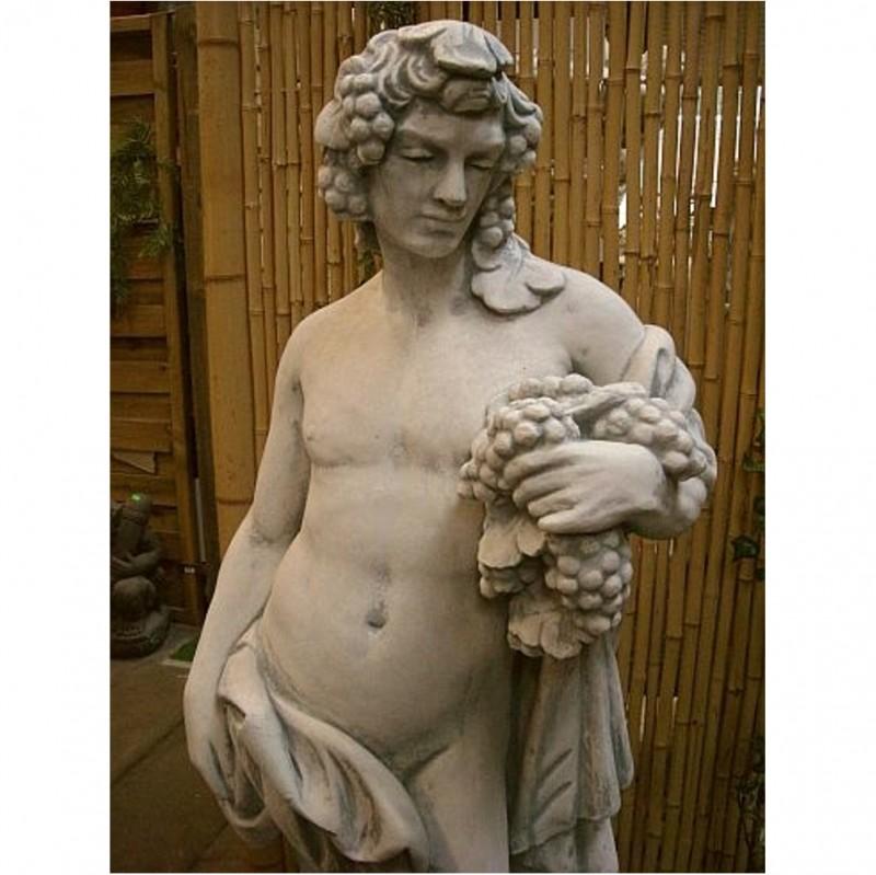 Steinfigur Skulptur Bacchus Gott des Weines