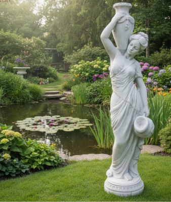 Steinfigur Statue Frauenskulptur Wasserspeier  