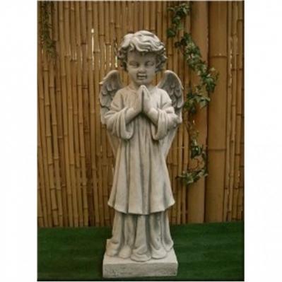 Steinfigur Engel stehend und betend