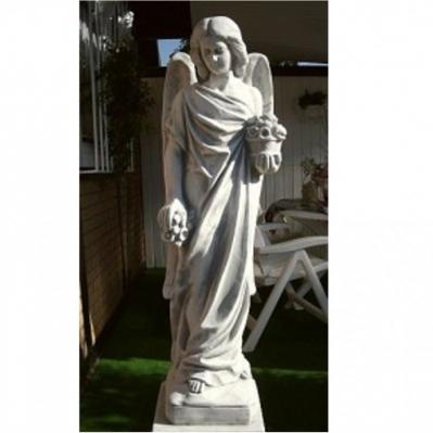 Engelfigur aus Steinguss Statue Skulptur Gartendeko Steinguss frostfest Höhe ca. 103 cm  