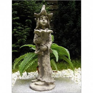 Steinfigur Stechapfel Junge Lichterkind Fantasy Feen Elfen ca. 51 cm hoch