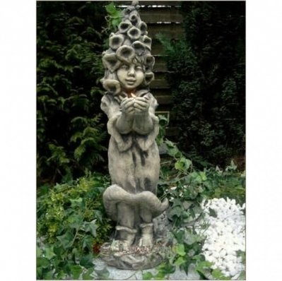 Steinfigur Lichterfee Fingerhut