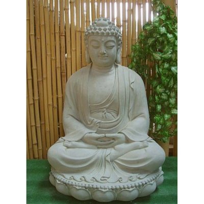 Steinfigur sitzender Buddha    