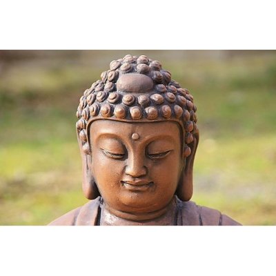 Steinfigur Buddha patiniert  