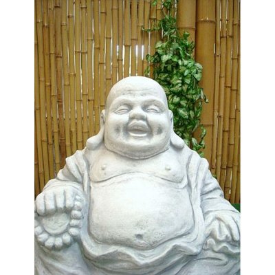 Steinfigur sitzender Buddha   
