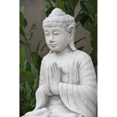 Steinfigur betender Buddha 