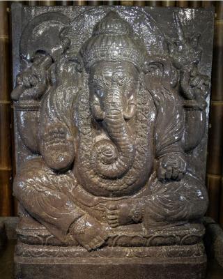 Steinfigur Ganesha Wasserspiel 120 cm  