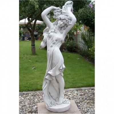 Frauenfigur Skulptur Frau Steinguss frostfest Gartendeko Höhe ca. 155 cm  
