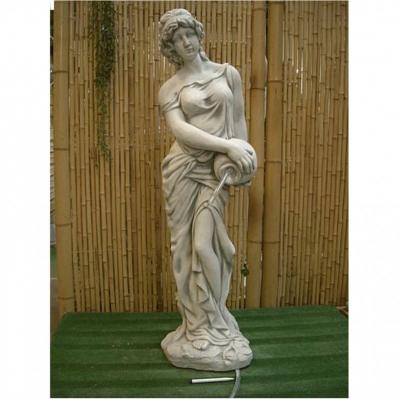 Skulptur Steinfigur junge Frau mit Krug