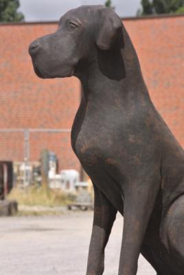 Steinfigur Hund Dogge XXL