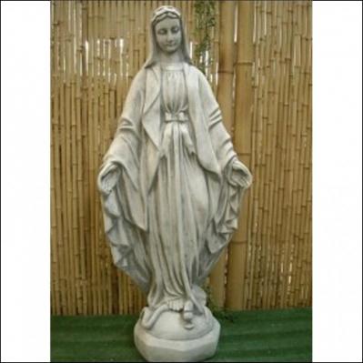 Steinfigur Maria mit Schleifenkleid
