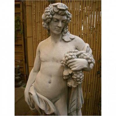 Steinfigur Skulptur Bacchus Gott des Weines