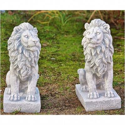 Steinfigur zwei Löwen (Set) Tierfigur frostfest witterungsbeständig ca. 36 cm hoch